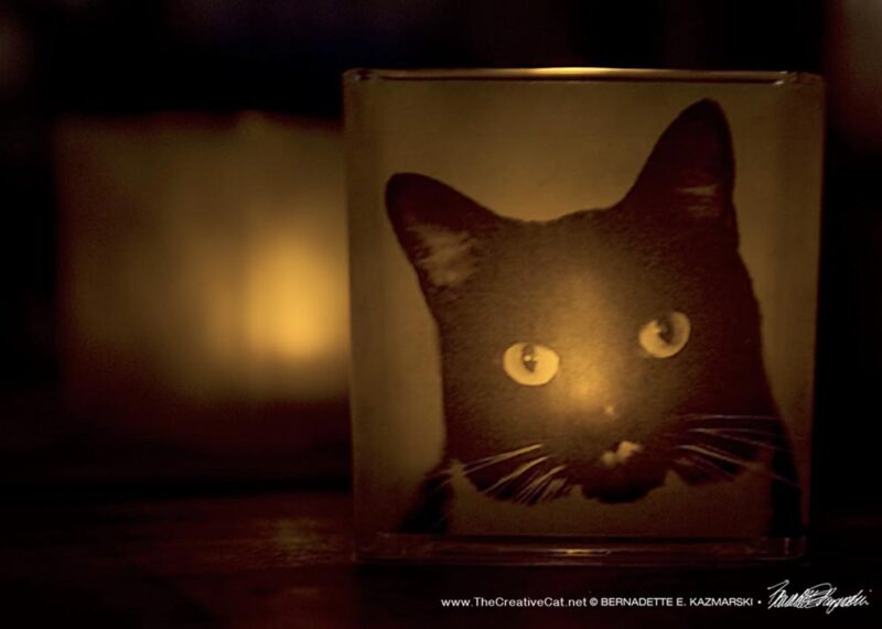 Rosie's Votive with candle.